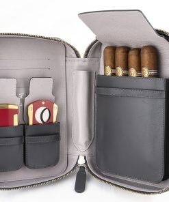 JS GRAY LEATHER CASE